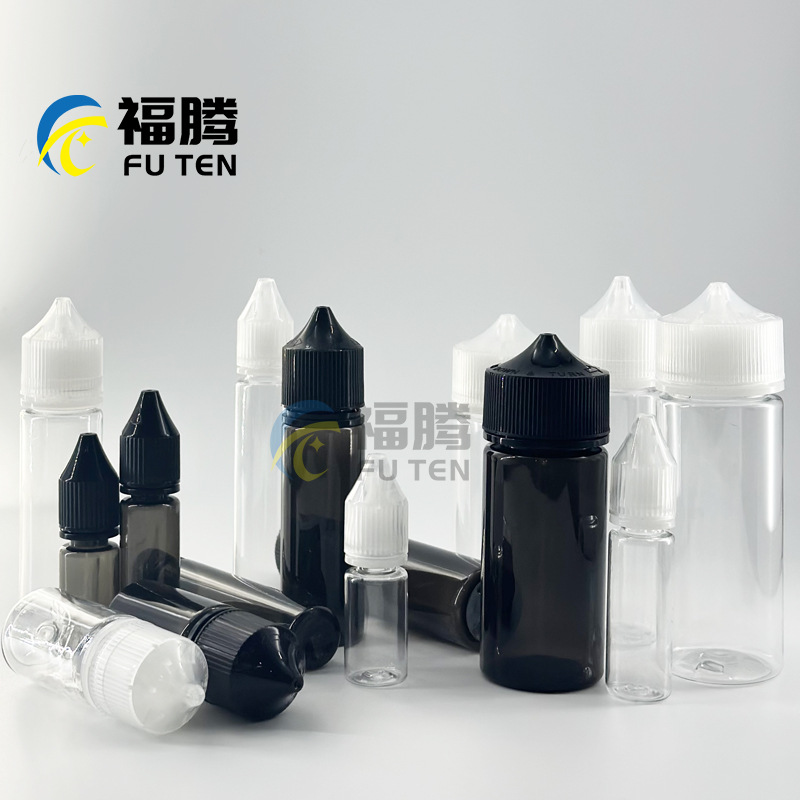 批发10ml20mlPET塑料烟油瓶跨境大猩猩透明黑防儿童防盗盐液滴瓶