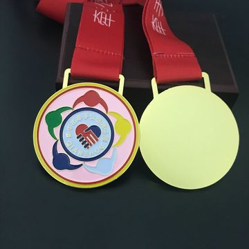 爱心公益活动奖牌志愿者手牵手金属电镀金银铜创意奖牌定制挂牌