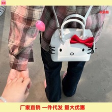 【48小时】  蝴蝶結大脸猫耳造型手提包女新款甜酷辣妹斜挎包代发