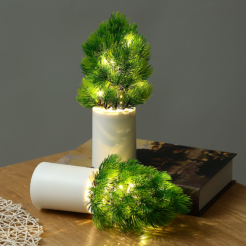 Night Lamp for Christmas Tree Creative Simulation Bouquet Night Light Bedroom Bedside Lamp Ambience Light Home Decoration Desktop Decoration