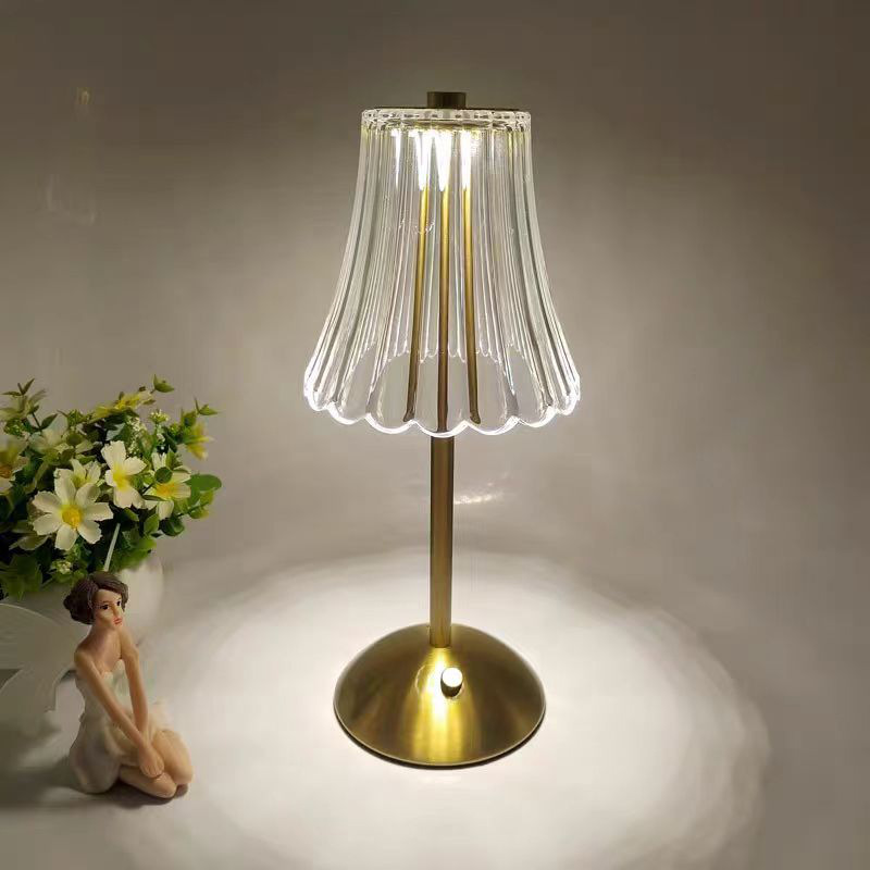 Cross-Border Pumpkin Lamp Crystal Lamp Bedroom Bedside Ambience Light Charging Small Night Lamp Retro Bud Light