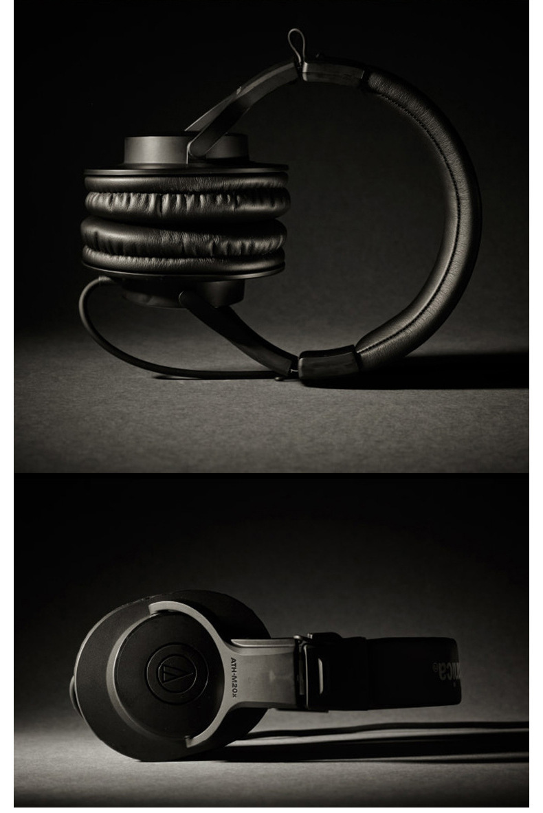 适用铁三角ath-m20x头戴式监听耳机电脑手机主播游戏dj配音录音棚