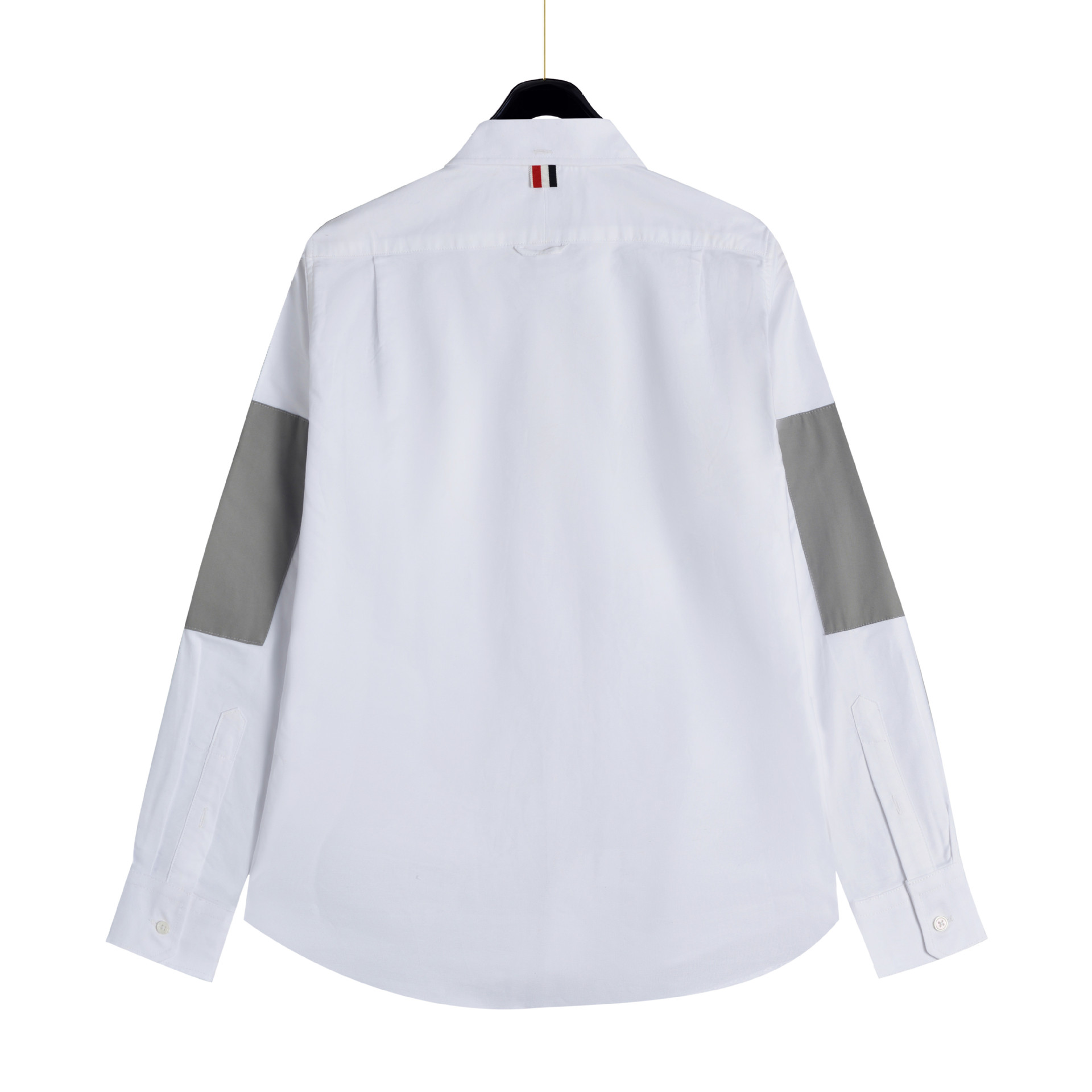 tb男士秋冬新款衬衫上衣男女同款休闲上衣时尚潮流补丁上衣衬衫