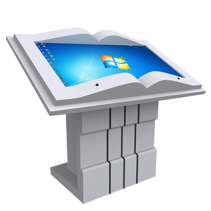 智能图书馆虚拟感应互动多媒体led电子翻书机 43寸卧式触摸一体机