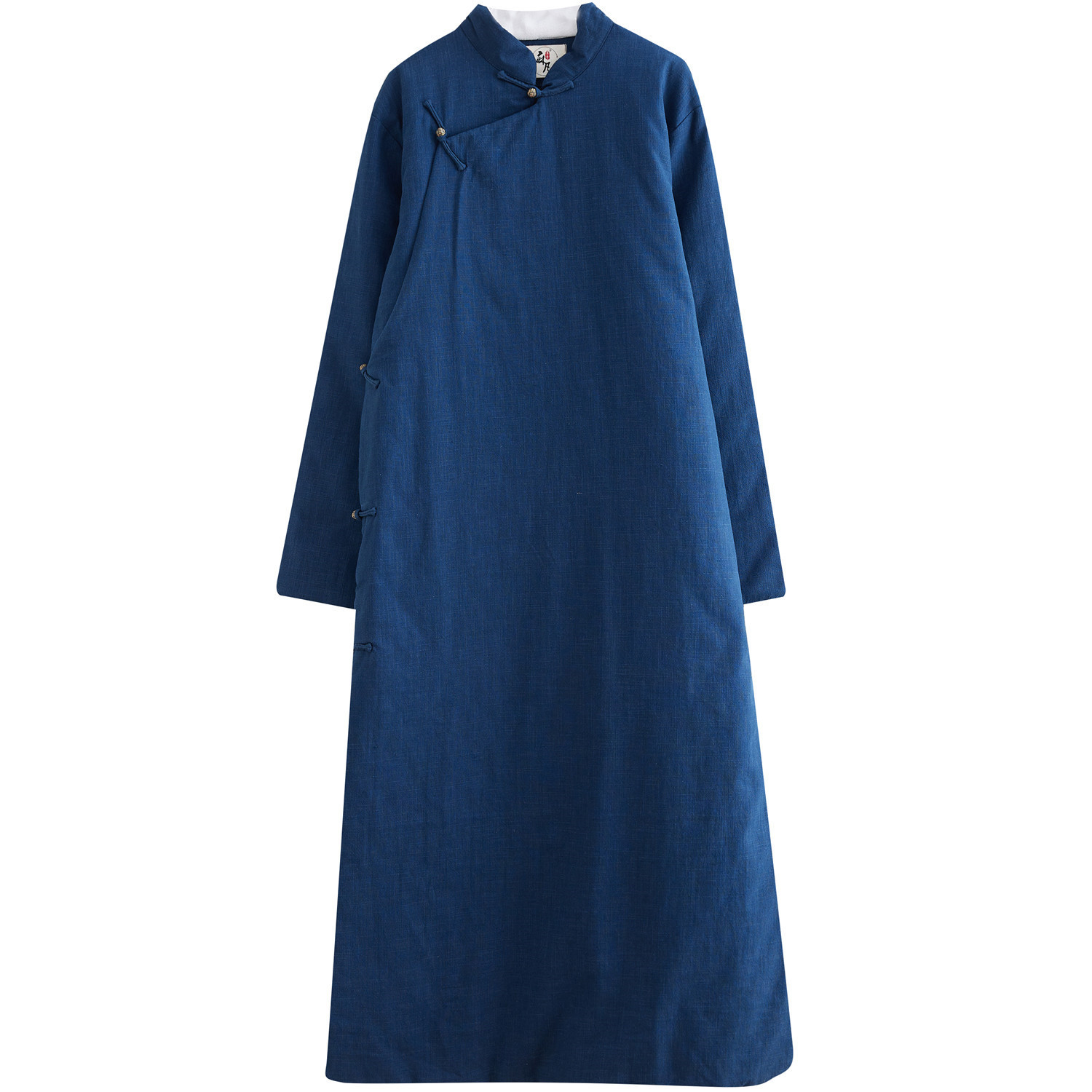 秋冬唐装夹棉盘扣棉袄长衫 两侧口袋带里衬相声大褂演出长袍马褂