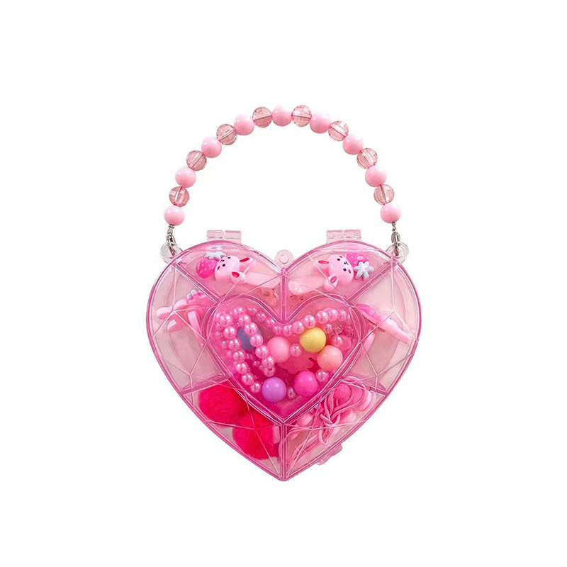 New Children's Jewelry Set Little Girl Love Princess Handbag Children's Hair Accessories Gift Box Set