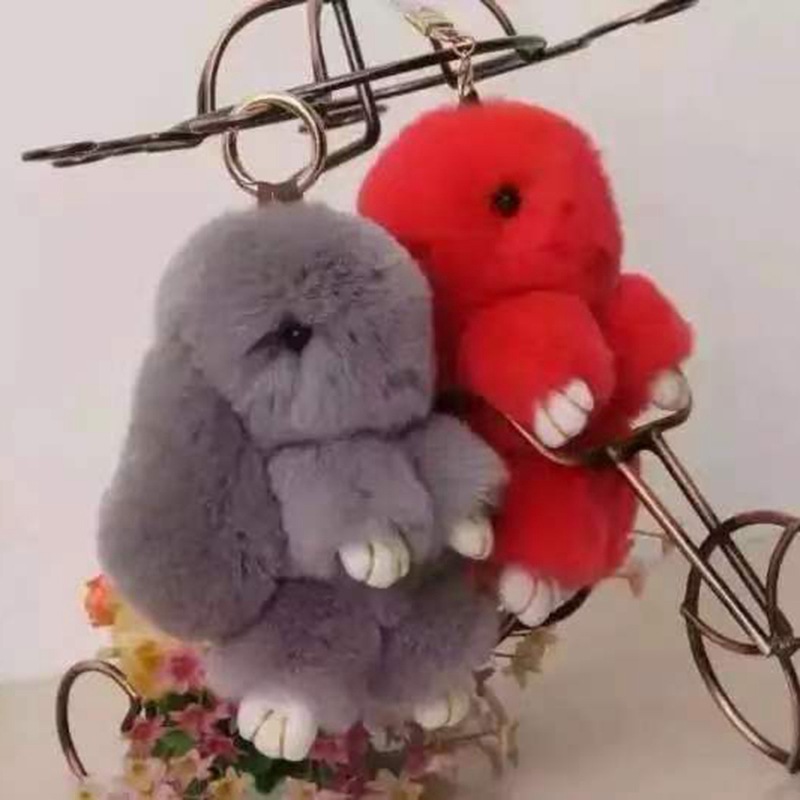 网红獭兔毛装死兔挂件可爱呆萌仿真兔子毛绒玩具包包公仔挂件