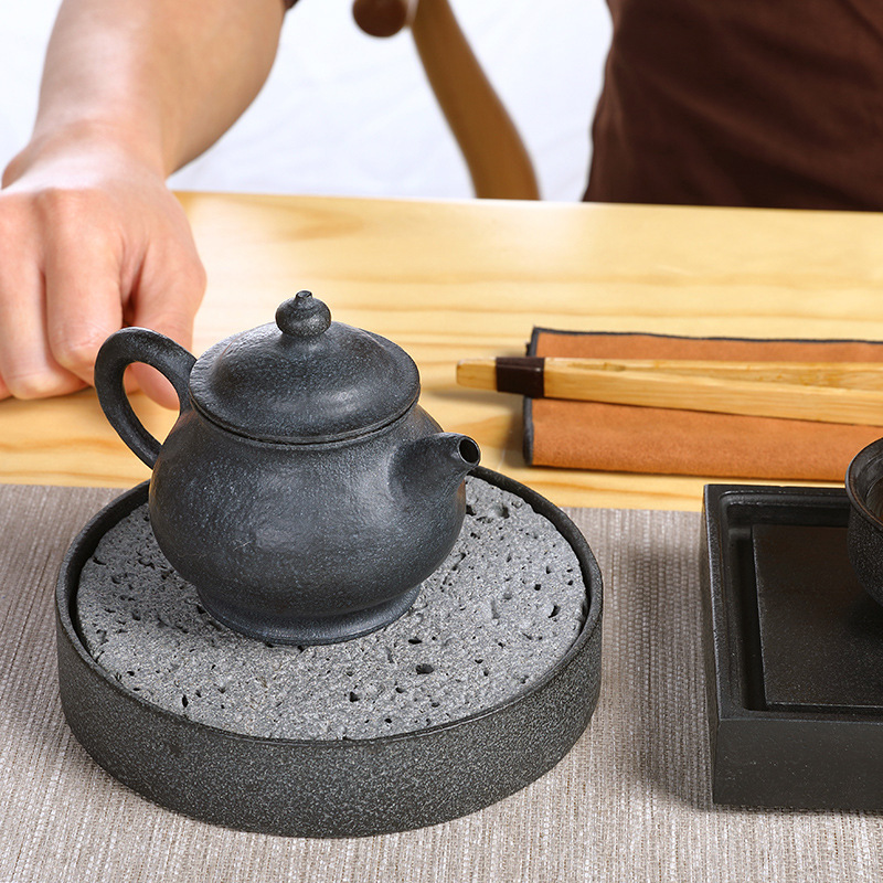 安化冰碛岩茶壶家用天然石头养生小号泡茶壶茶具单壶石瓢壶西施壶