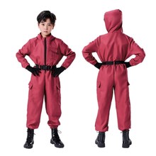 现货万圣节cosplay儿童演出服舞台电影红色服装太空宇航服连体衣