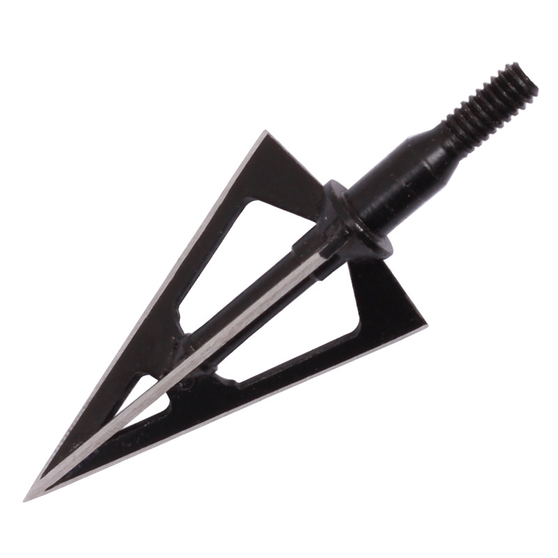 现货批发黑寡妇箭头 不锈钢材质弓箭射箭配件金属户外箭头100格令