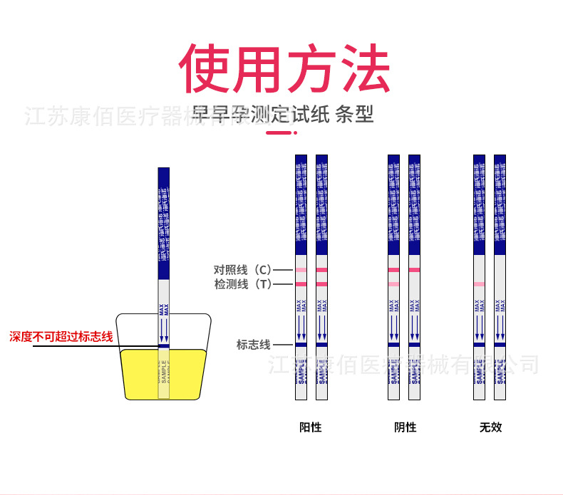 验孕纸怎么看 图解图片