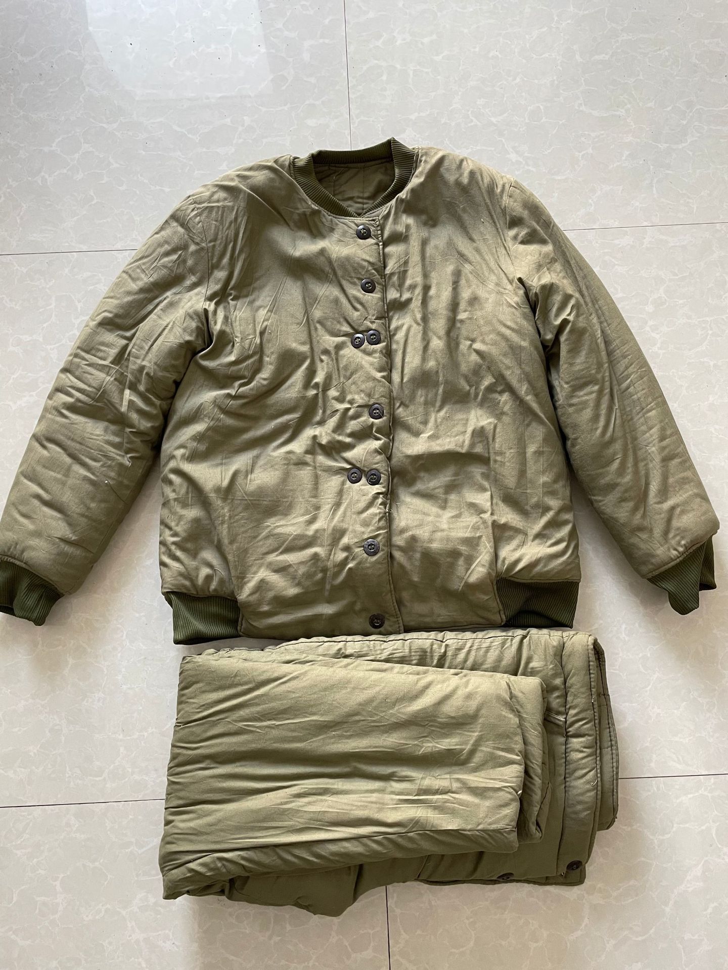 冬季87棉衣裤绿色工作服冷库加厚劳保棉袄棉裤户外保暖寒区棉衣裤