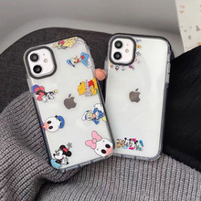 卡通iphone13手机壳15pro网红xr女8适用苹果11透明xsmax硅胶软7套