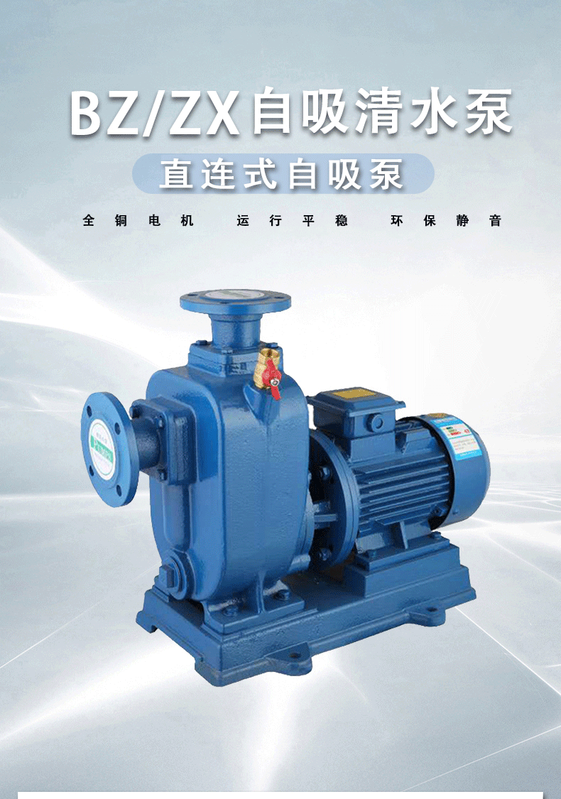 bz直连式自吸泵单级单吸管道增压泵高扬程无堵塞灌溉清水离心泵