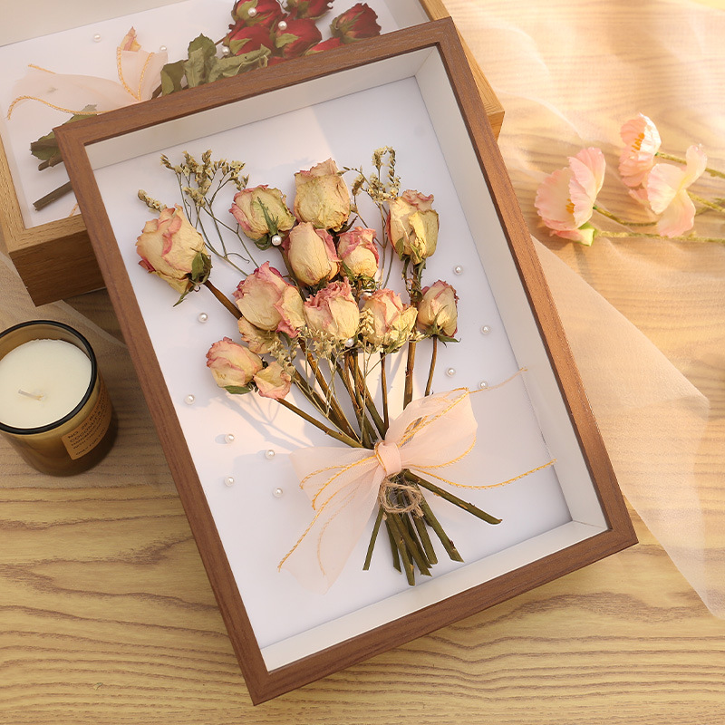 Hollow Dried Flower Photo Frame 3cm Calligraphy Works Manicure Display Frame 5cm Three-Dimensional Butterfly Shell Specimen Box Mounting Painting