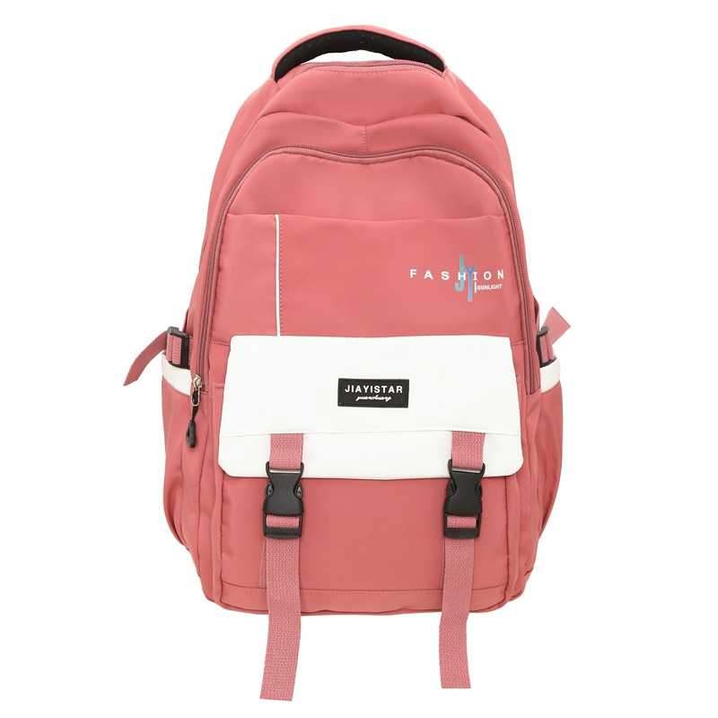 Large Capacity Schoolbag Girls' Simple and Lightweight All-Match Primary School Backpack Junior High School High School and College Student Middle School Backpack