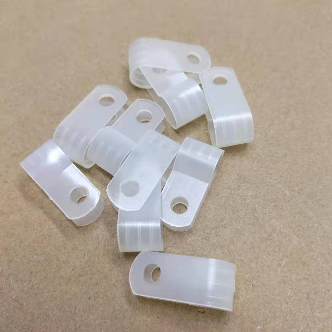 自产批发r型线夹尼龙线扣尼龙件线夹批发配线固定夹螺丝孔线卡