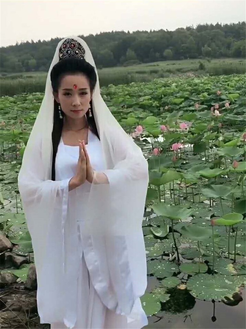 观音服装全套西游记菩萨古装嫦娥演出服成人观世音表演服