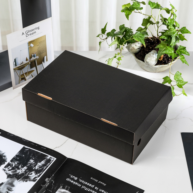 鞋盒纸盒现货牛皮纸翻盖折叠运动鞋子包装快递电商公版儿童童鞋盒