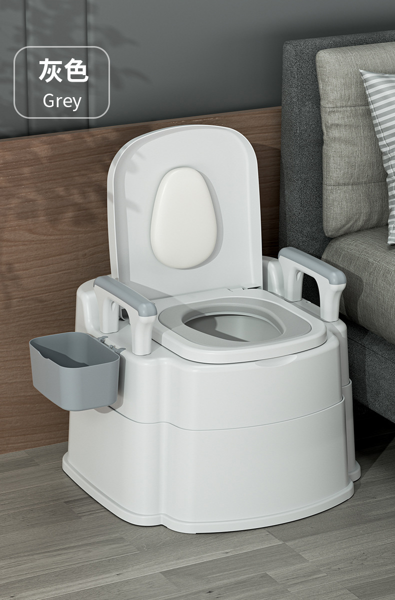 家用老人坐便器可移动马桶室内防臭便携式孕妇成人老年人起夜便盆