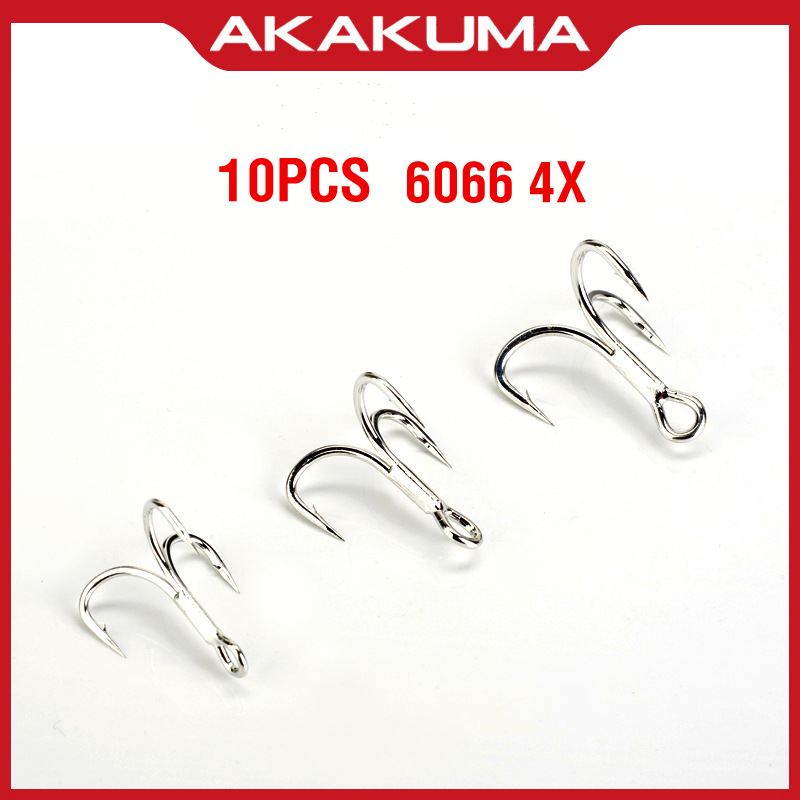 10枚装路亚钩三本钩防锈亮锡涂层三本钩银色4倍加强钩锚鱼钩-阿里巴巴