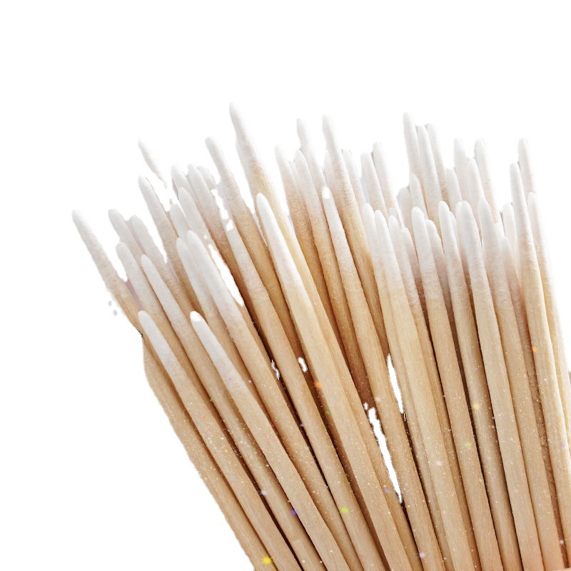 纳米棉棒尖头棉签纹绣化妆用眼线美容牙签细小棉签极细木棒亚马逊