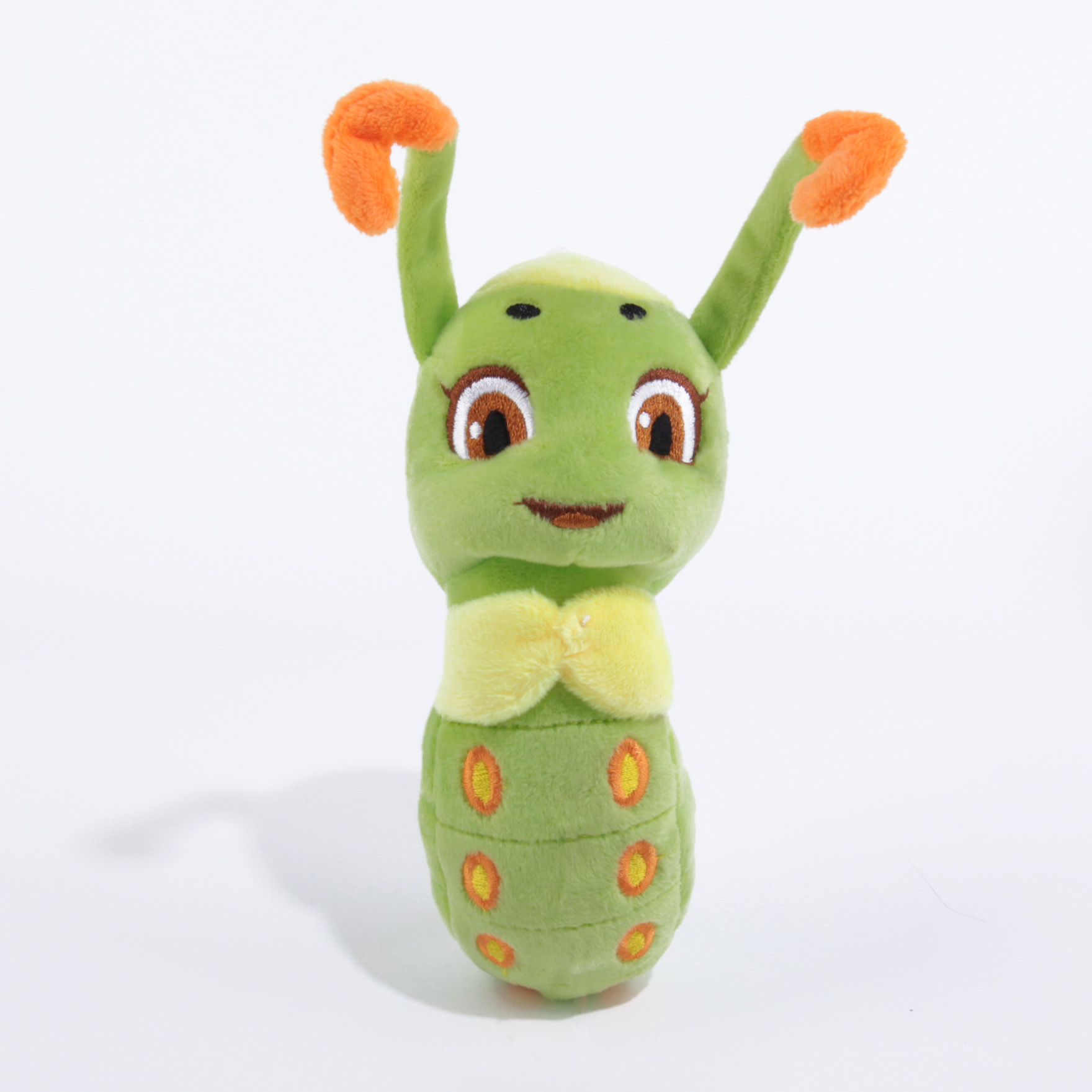 绿色卡通毛毛虫毛绒玩具公仔糖宝公仔玩偶可爱蚕宝宝抱枕厂家批发