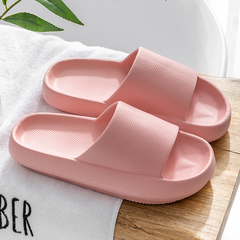 Home Slippers Female Men's Summer Outdoor Wear Drooping Slippers Couple Bathroom Non-Slip Fashion Platform Slippers Wholesale