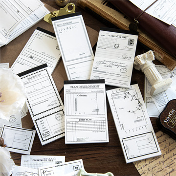 糖诗可撕复古便签本 岁月有期系列 手帐diy装饰拼贴打底素材本6款