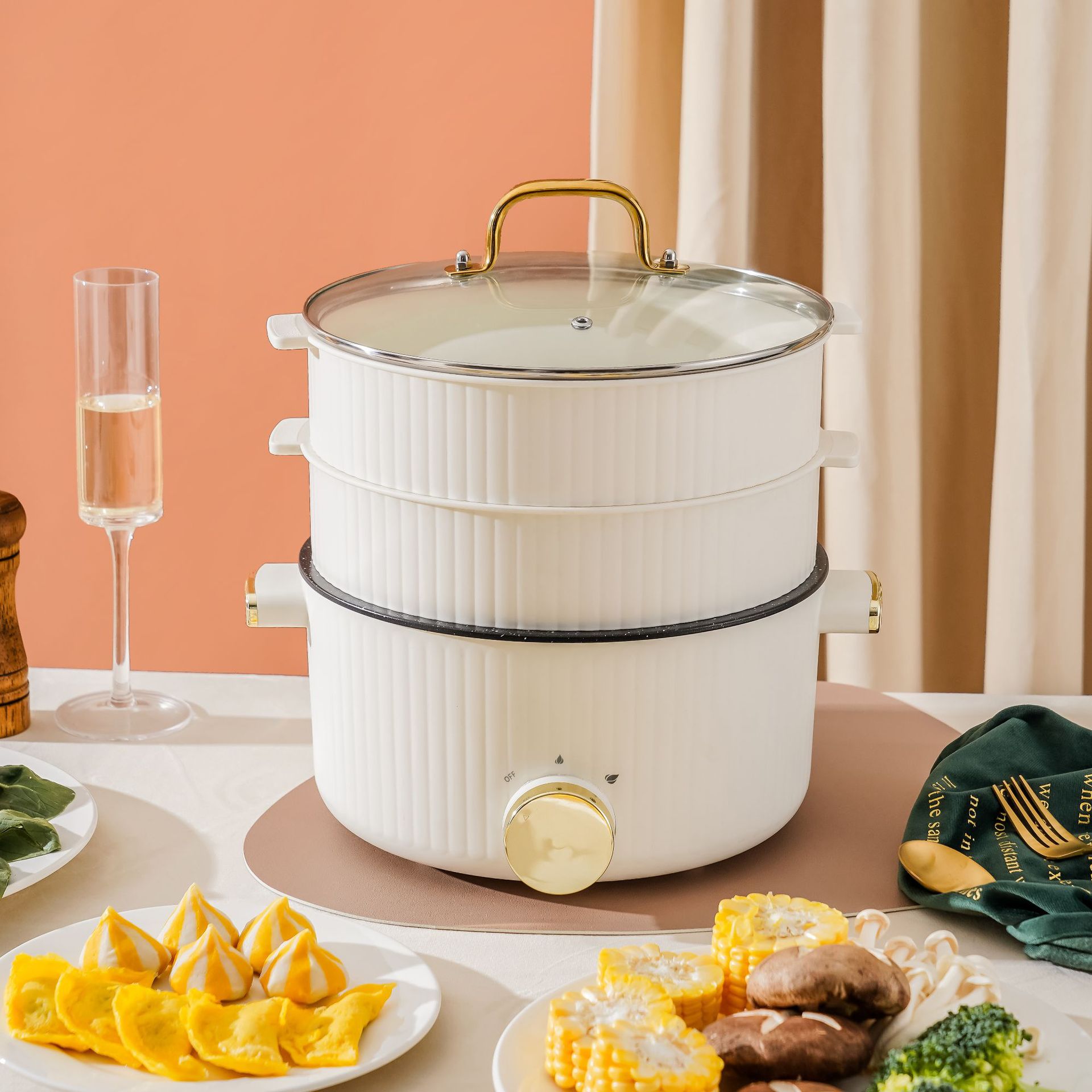 电蒸锅家用多功能全自动双层大容量多层小型电蒸笼蒸菜神器