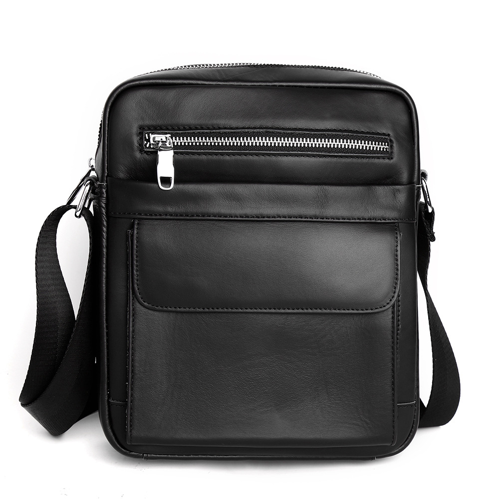 头层牛皮男士包包简约时尚牛皮斜挎包男多功能单肩包新款真皮男包