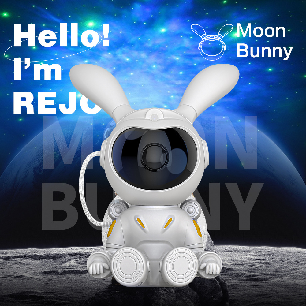 Moon Rabbit Star Light Projection Lamp Space Laser Small Night Lamp Romantic Ambience Light Zodiac Rabbit Creative Night Light