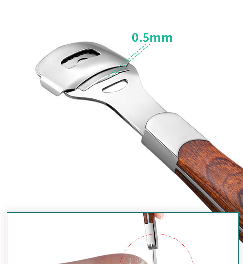 荣杰不锈钢刮脚刀多功能脚刨刀脚部老茧修脚刀去脚皮刨刮工具现货