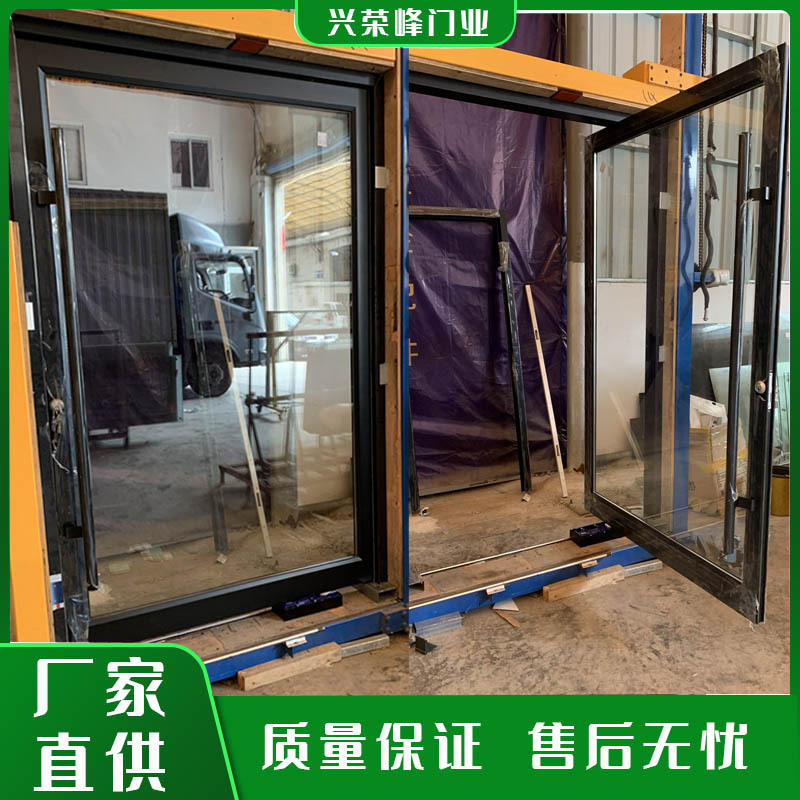 铝合金地弹门 偏轴门定做 内外开启180度