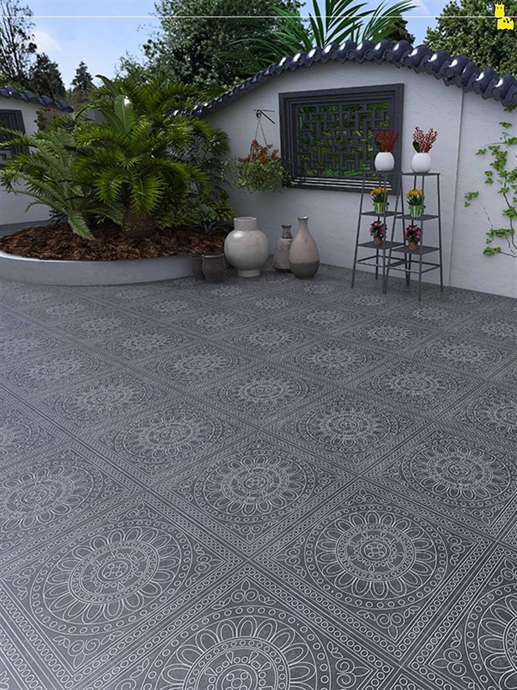 露台防冻砖外院子防滑防冻地板砖600x600中式室外露台仿古砖别墅