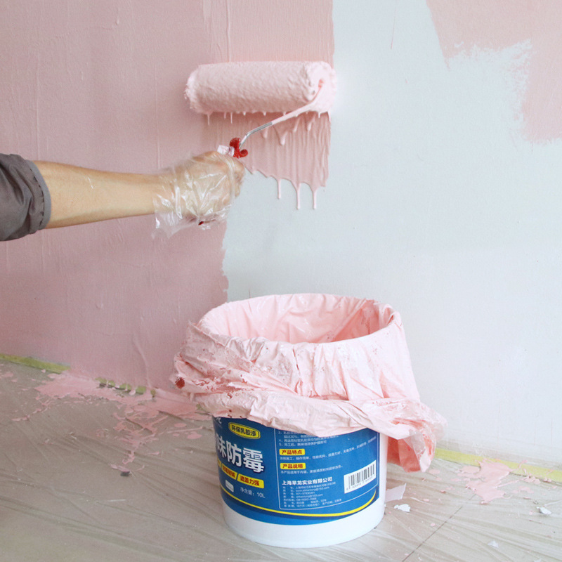 自刷漆房间墙漆颜色效果图室内乡村内墙涂料防水彩色墙壁米黄色