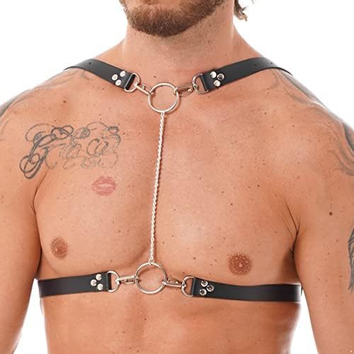 SM Men's Suspender Accessories Belt Leather Chest Strap Trendy Men's All-Matching with Shirt Stylish Men's Clothing Accessories