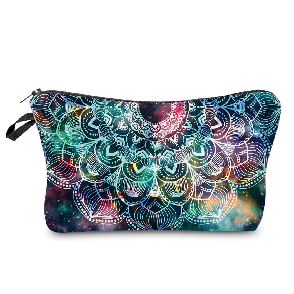 Amazon Digital Printing Mandala Cosmetic Bag Clutch Women's Multifunctional Travel Storage Wash Bag Women