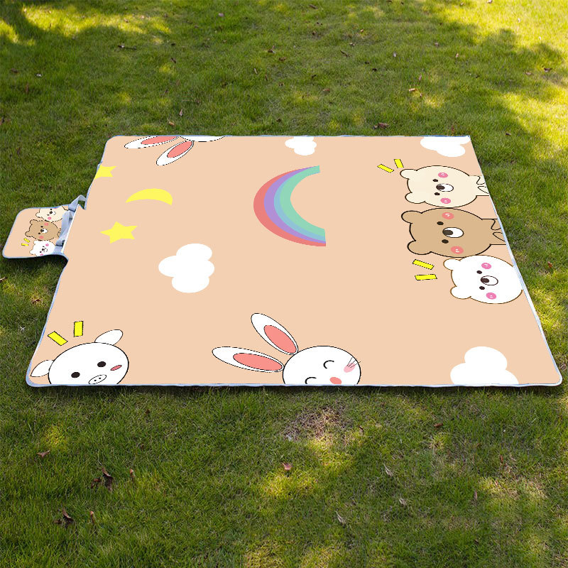 Picnic Mat Moisture Proof Pad Outdoor Outing Camping Portable Oxford Cloth Mat Waterproof Cloth Pad Thickened Lawn Tent Floor Mat