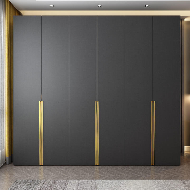 现代简约小户型定制家用卧室大衣橱北欧轻奢主卧四六门大容量衣柜