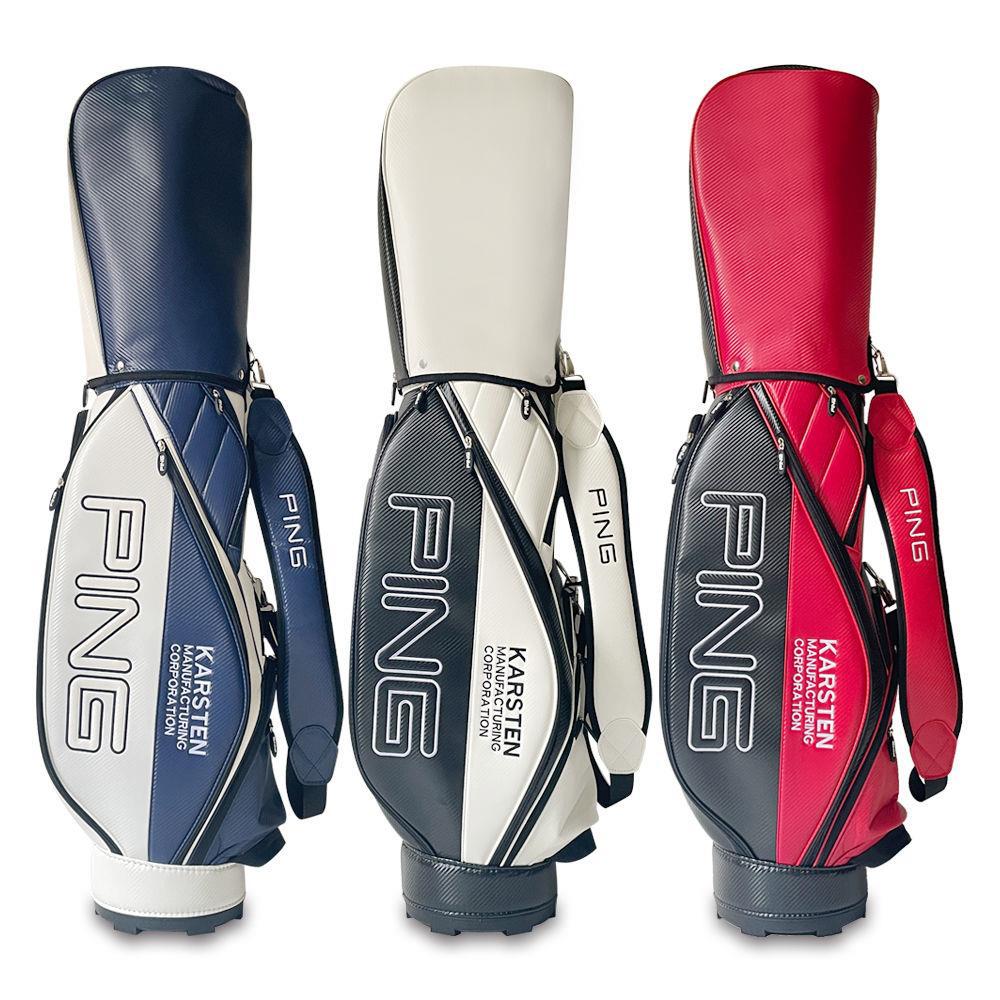 高尔夫球包2023新款户外golf球杆包男女通用标准桶包轻便pu含帽子