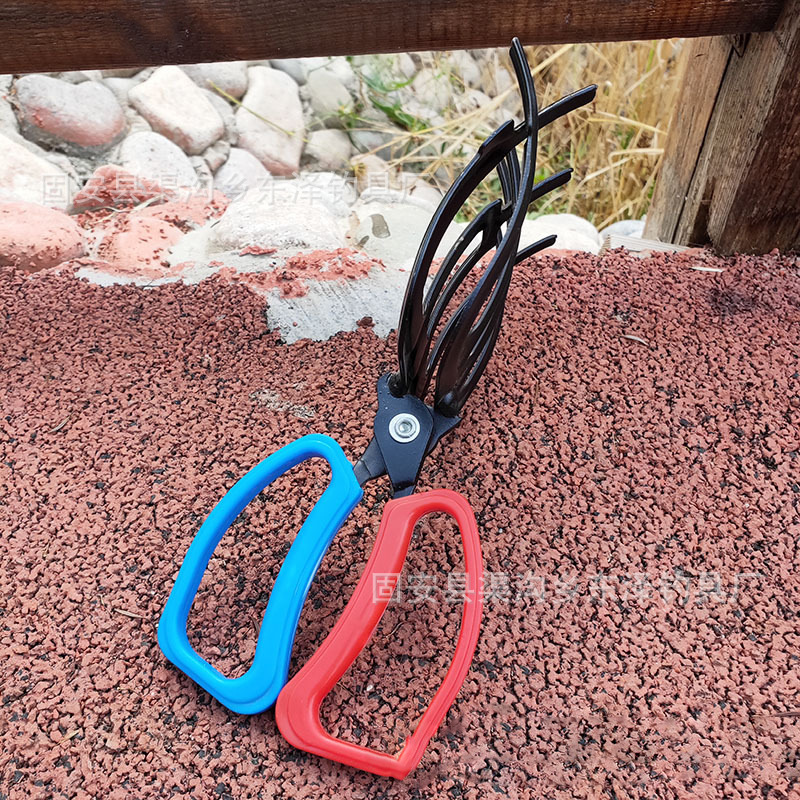 控鱼钳子抓鱼夹抓鱼器夹鱼夹子双齿三齿大小号