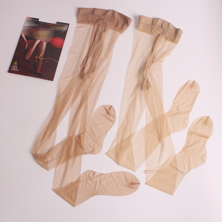 义乌现货0d丝袜女t档脚型无痕隐形带腿型连裤袜全透明性感浅黑丝