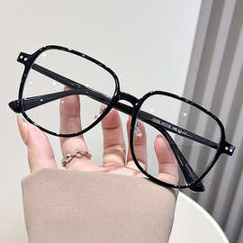 日系TR方型眼镜框架百搭大框男女款防蓝光镜架可配近视方框TR90