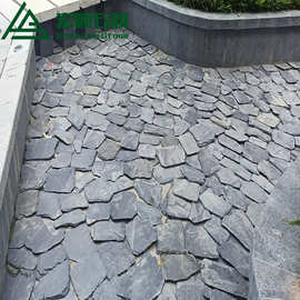 青石板不规则片岩 园林景观 水池片石 地铺石