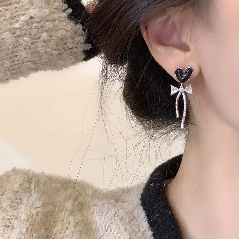 Zircon Stud Earrings Sterling Silver Needle Earrings for Women Korean Style All-Matching Trendy Ear Rings Wholesale