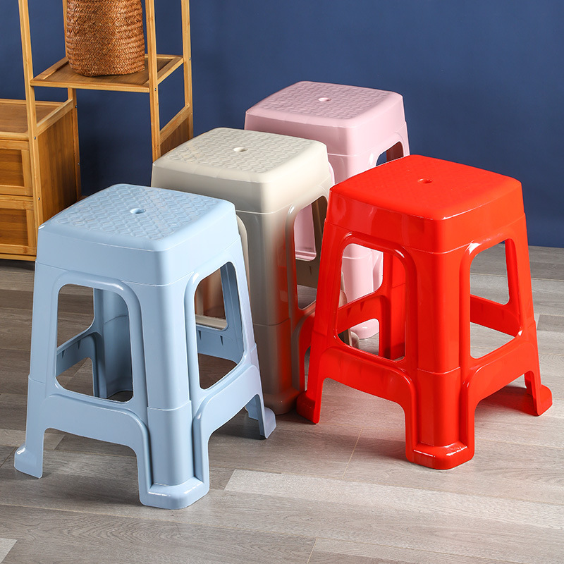 塑料凳子家用加厚北欧高凳成人小方凳大排档塑料椅子防滑凳子批发
