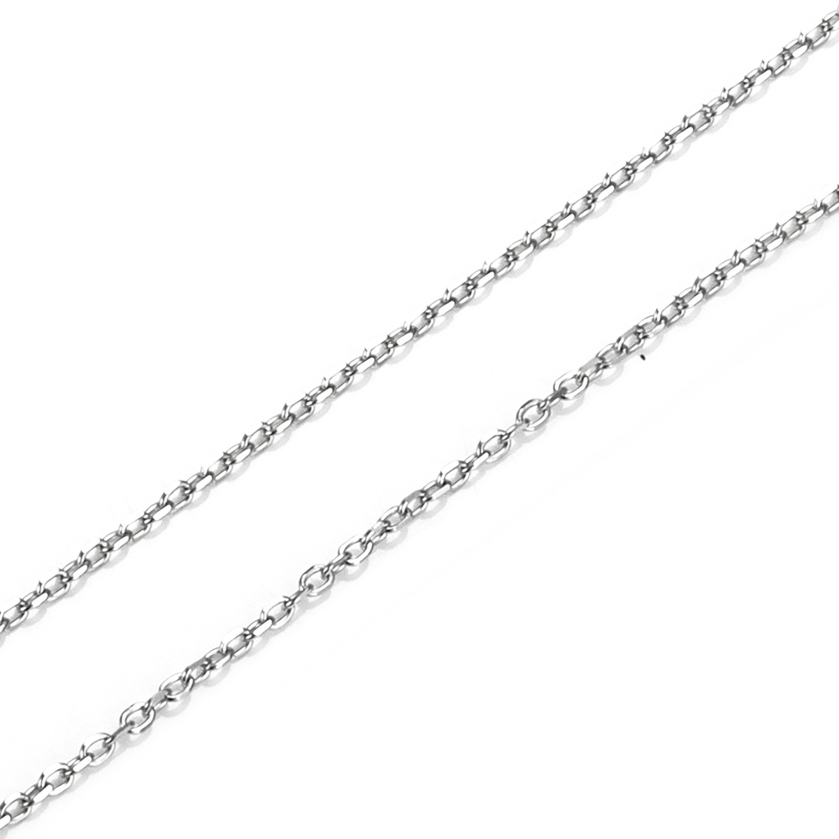 S999 Sterling Silver Necklace Cross Chain Box Chain Starry Chain Flash O Chain Lip Chain Chopin Chain Female Light Luxury Chain