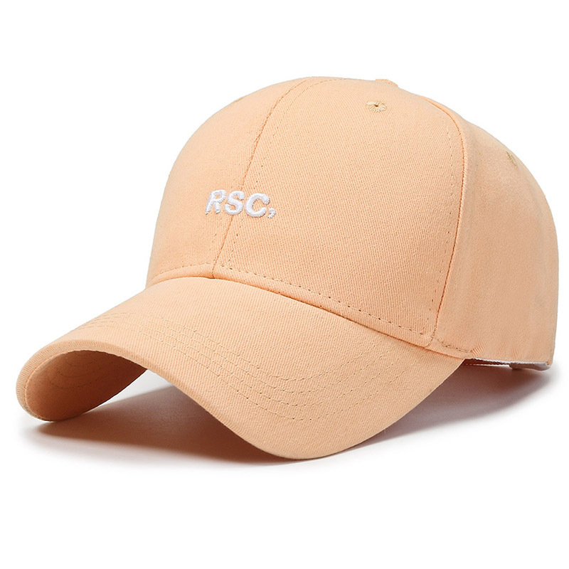 2022 Korean Style New Baseball Cap Candy Color RSC Trendy Letter Embroidery Net Red Sun Protection Sunshade Men and Women Baseball Cap