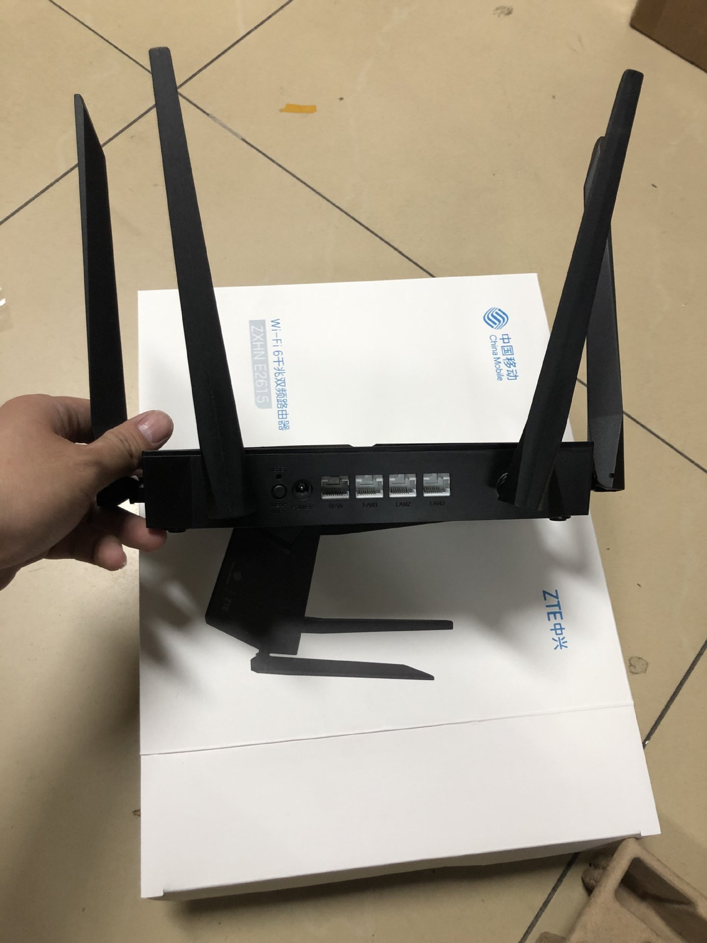 中兴e2603e2615移动双核双频全千兆无线wifi6信号5g路由器适用